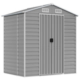 Capanno da Giardino Grigio Chiaro 191x130x198cm Acciaio Zincato