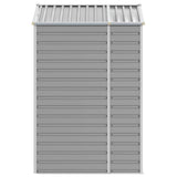 Capanno da Giardino Grigio Chiaro 191x130x198cm Acciaio Zincato
