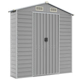 Capanno da Giardino Grigio Chiaro 191x130x198cm Acciaio Zincato