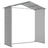 Capanno da Giardino Grigio Chiaro 191x130x198cm Acciaio Zincato