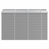 Casetta da giardino grigio chiaro 191x300x198 cm in acciaio zincato
