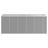 Casetta da giardino grigio chiaro 191x470x198 cm in acciaio zincato