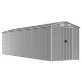 Casetta da giardino grigio chiaro 191x810x198 cm in acciaio zincato