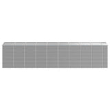 Casetta da giardino grigio chiaro 191x810x198 cm in acciaio zincato