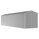 Casetta da giardino grigio chiaro 191x810x198 cm in acciaio zincato