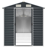 Capanno da Giardino Antracite 191x725x198cm in Acciaio Zincato