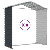 Capanno da Giardino Antracite 191x725x198cm in Acciaio Zincato