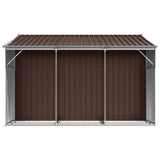 Capanno da Giardino Marrone 277x279x179 cm in Acciaio Zincato