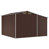 Capanno da Giardino Marrone 277x279x179 cm in Acciaio Zincato