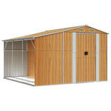 Capanno Giardino Marrone Chiaro 277x279x179 cm Acciaio Zincato