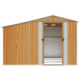 Capanno Giardino Marrone Chiaro 277x279x179 cm Acciaio Zincato