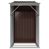 Capanno da Giardino Marrone 277x93x179 cm in Acciaio Zincato