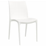 Sedie da Giardino 2 pz Bianche 50x46x80 cm in Polipropilene