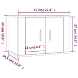 Mobili Porta TV a Parete 2 pz Bianco 57x34,5x40 cm