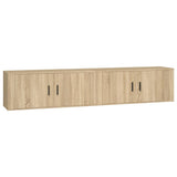 Mobili Porta TV a Parete 2 pz Rovere Sonoma 100x34,5x40 cm