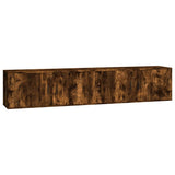 Mobili Porta TV a Parete 2 pz Rovere Fumo 100x34,5x40 cm