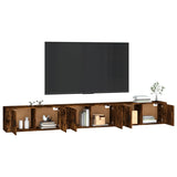 Mobili Porta TV a Parete 3 pz Rovere Fumo 100x34,5x40 cm