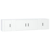 Set Mobili Porta TV 3 pz Bianco in Legno truciolato