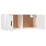 Set Mobili Porta TV 3 pz Bianco in Legno truciolato