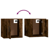 Set Mobili Porta TV 3 pz Rovere Fumo in Legno truciolato