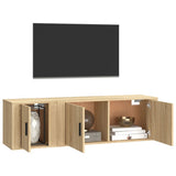 Set di Mobili Porta TV 2 pz Rovere Sonoma in Legno truciolato