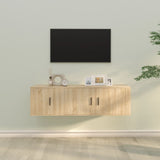 Set di Mobili Porta TV 2 pz Rovere Sonoma in Legno truciolato