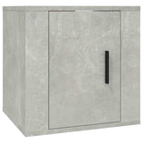 Set di Mobili Porta TV 2 pz Grigio Cemento in Legno truciolato