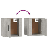 Set di Mobili Porta TV 2 pz Grigio Cemento in Legno truciolato