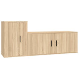 Set di Mobili Porta TV 2 pz Rovere Sonoma in Legno truciolato