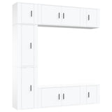 Set di Mobili Porta TV 7 pz Bianco in Legno truciolato