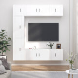 Set di Mobili Porta TV 7 pz Bianco in Legno truciolato