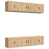 Set di Mobili Porta TV 6 pz Rovere Sonoma in Legno truciolato