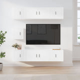 Set di Mobili Porta TV 7 pz Bianco in Legno truciolato