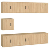 Set di Mobili Porta TV 7 pz Rovere Sonoma in Legno truciolato
