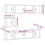 Set di Mobili Porta TV 7 pz Rovere Sonoma in Legno truciolato