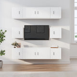 Set Mobili Porta TV 8pz Bianco in Legno truciolato
