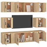 Set Mobili Porta TV 8pz Rovere Sonoma in Legno truciolato