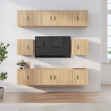 Set Mobili Porta TV 8pz Rovere Sonoma in Legno truciolato