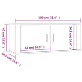 Set Mobili Porta TV 2 pz Rovere Fumo in Legno truciolato