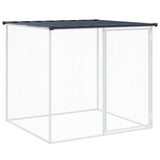 Gabbia Polli con Tetto Antracite 103x98x90 cm Acciaio Zincato