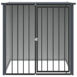 Casetta per Cani con Tetto Nero 110x103x109 cm Acciaio Zincato
