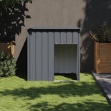 Cuccia per cani con tetto antracite 110x103x109 cm in acciaio zincato