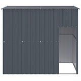 Casetta Cani con Tetto Antracite 214x153x181 cm Acciaio Zincato
