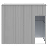 Casetta Cani Tetto Grigio Chiaro 214x153x181 cm Acciaio Zincato