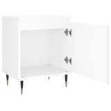 Comodini 2 pz Bianchi 40x30x50 cm in Legno truciolato