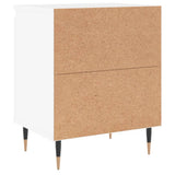 Comodini 2 pz Bianchi 40x30x50 cm in Legno truciolato