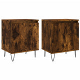 Comodini Rovere Fumo 2 pz 40x30x50 cm in Legno truciolato