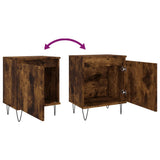 Comodini Rovere Fumo 2 pz 40x30x50 cm in Legno truciolato