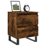 Comodini 2pz Rovere Fumo 40x35x50 cm in Legno truciolato