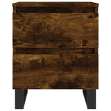 Comodini 2pz Rovere Fumo 40x35x50 cm in Legno truciolato